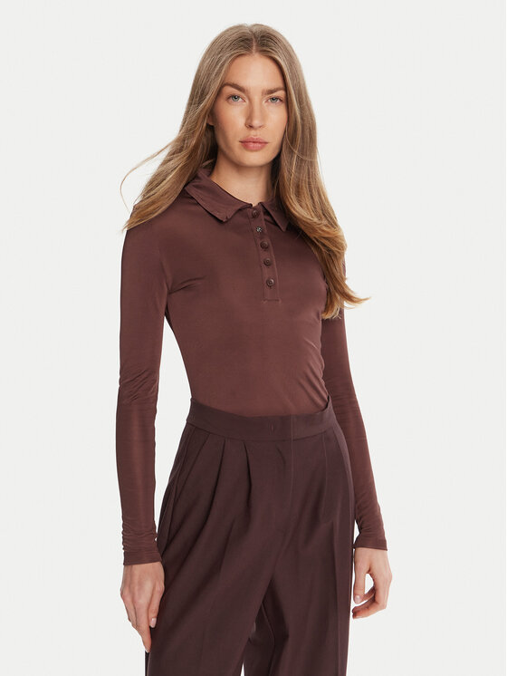 

Блузка regular fit Darosevil 50543100 Hugo, коричневый