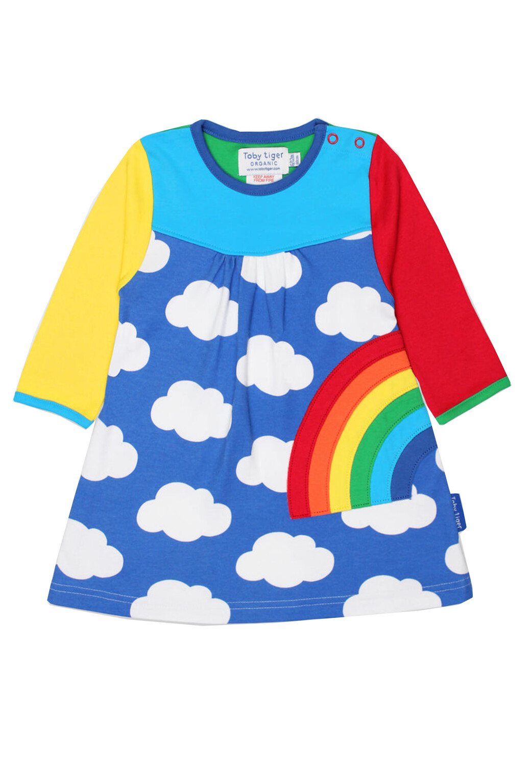

Платье Toby Tiger mit Regenbogen Applikation, синий