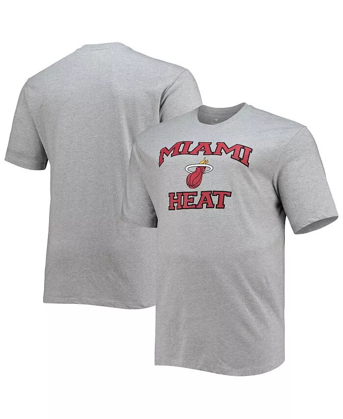 

Футболка мужская серая с принтом «Miami Heat Big and Tall Heart and Soul» Profile