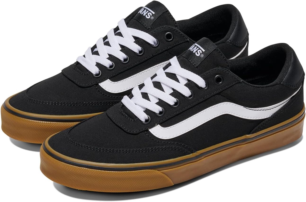 Vans Mens Brooklyn Ls Shoe | Кроссовки Low-top для повседневной носки, прогулок, работы и моды, Canvas Black/Gum — фото 2
