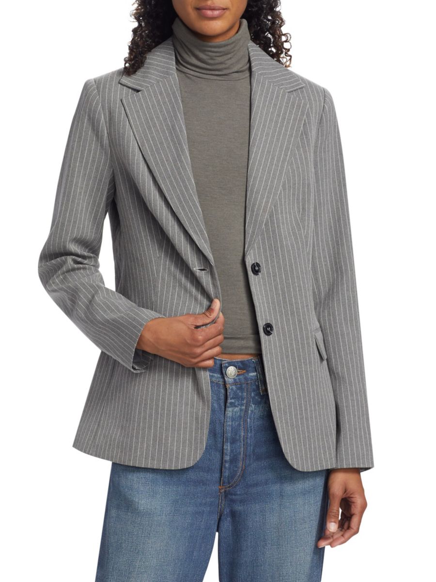 

Строгий блейзер в тонкую полоску Serena Ena Pelly, цвет Grey Pinstripe