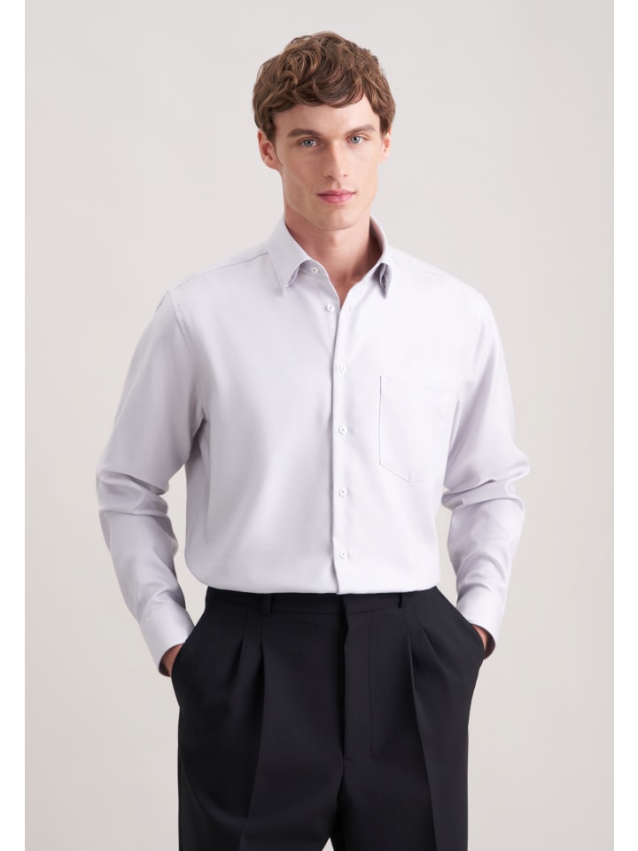 

Деловая рубашка, стандартного размера, серого цвета Seidensticker