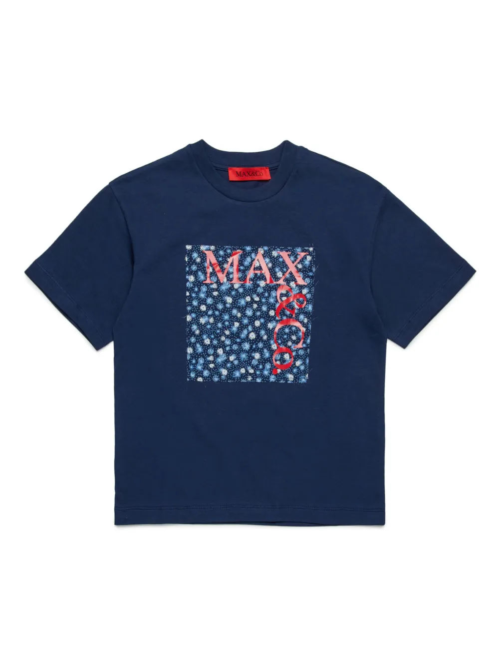 

Футболка с логотипом MAX&Co. Kids, синий
