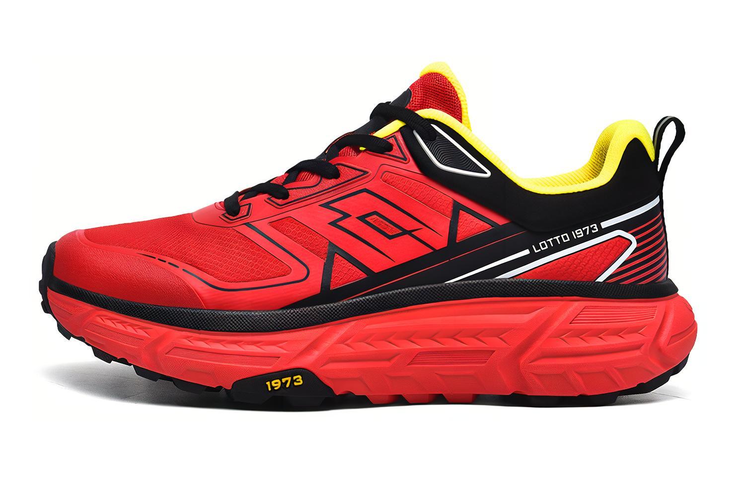 

LOTTO Кроссовки для бега с низким верхом, износостойкие, противоскользящие, мужские, красные, черные