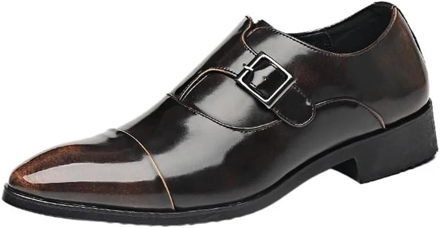Лоферы мужские кожаные Single Buckle Monk Bronze UOPYNE