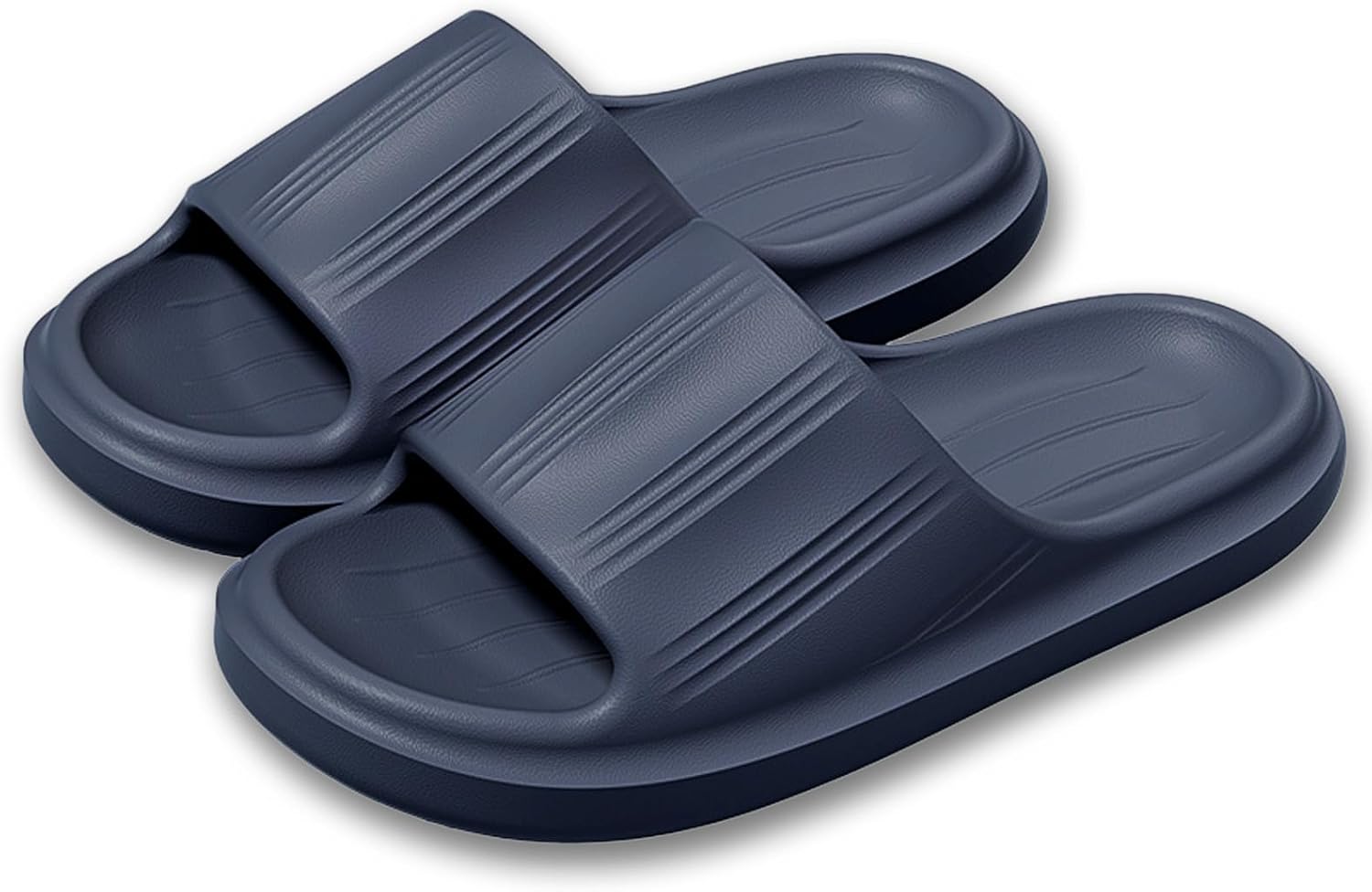 

Шлепацы LOTUSTAR для женщин и мужчин, с подушкой, противоскользящие, для ванной и душа, на платформе, из пены, для дома и улицы, синий