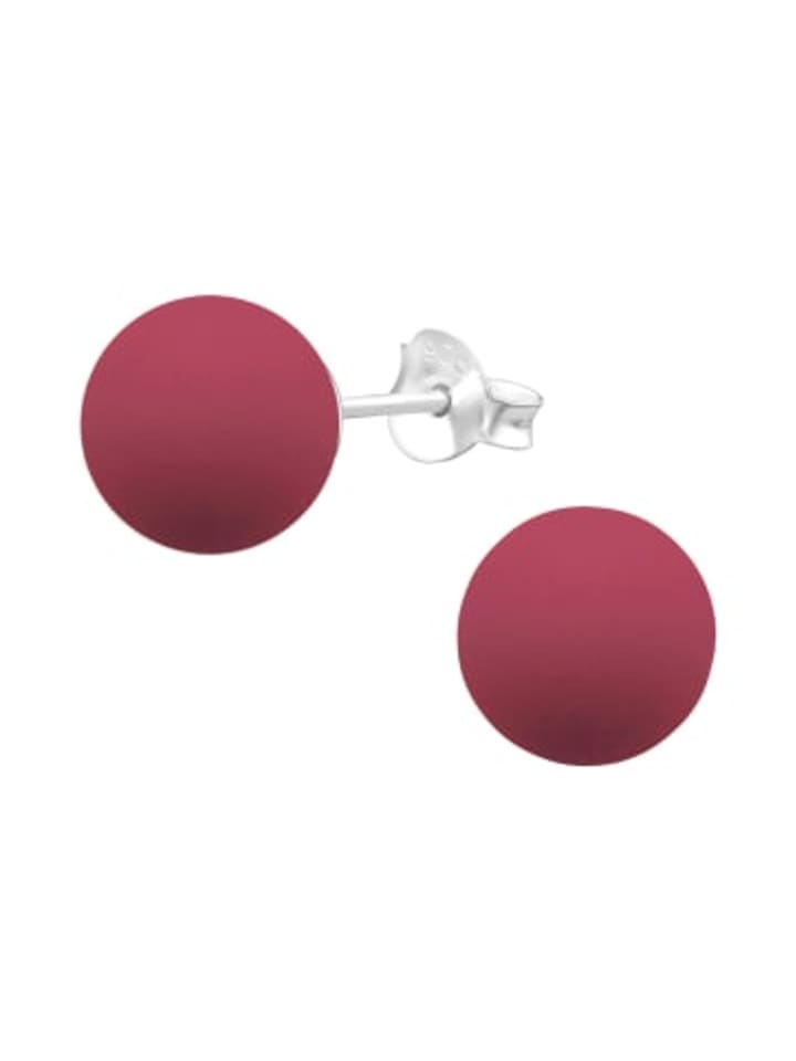 

Alexander York Серьги-гвоздики PERLE классические 8 мм, красные, из серебра 925 пробы, 2 штуки