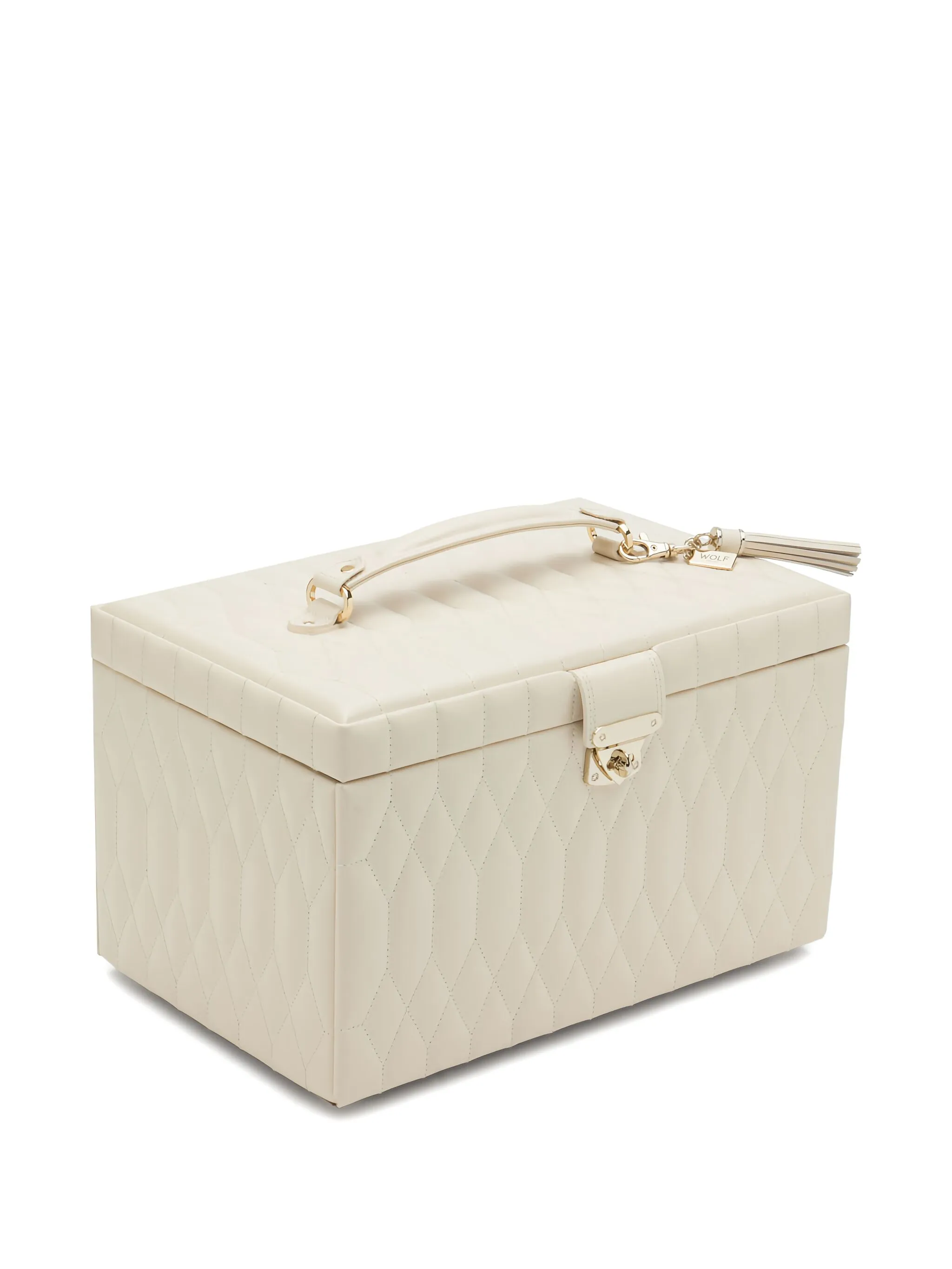 

Стеганая шкатулка для украшений Caroline (47 x 35.4 см) Wolf, нейтральный