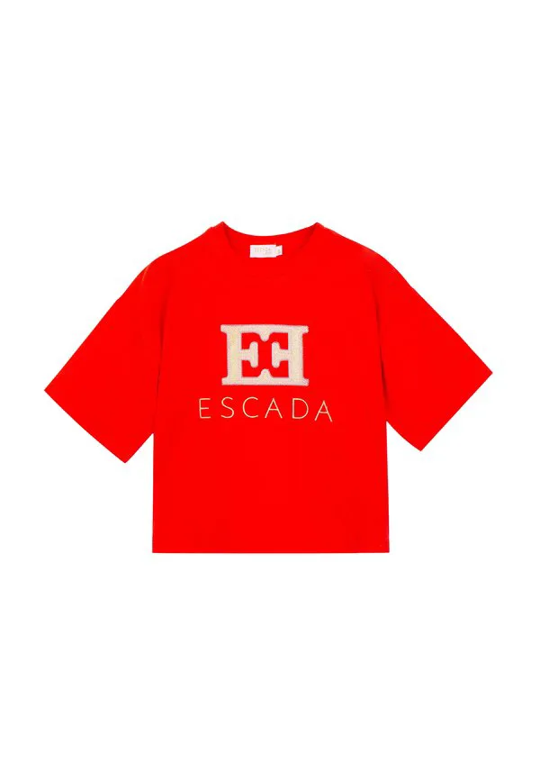 Футболка унисекс с принтом Escada Girls, Flame Scarlet
