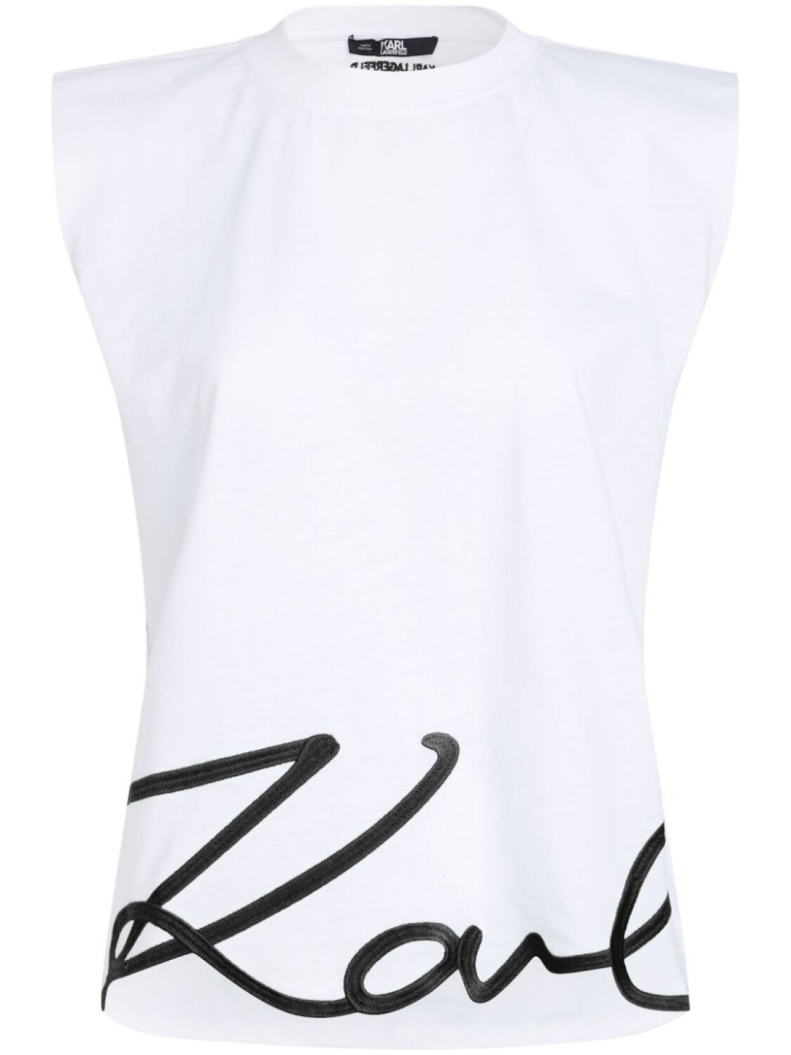 

Karl Lagerfeld топ Signature из органического хлопка, белый