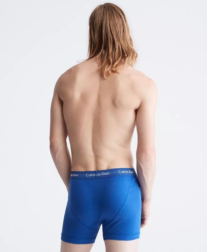 Мужские классические трусы-боксеры из хлопка, 5 штук Calvin Klein, мультиколор — фото 4