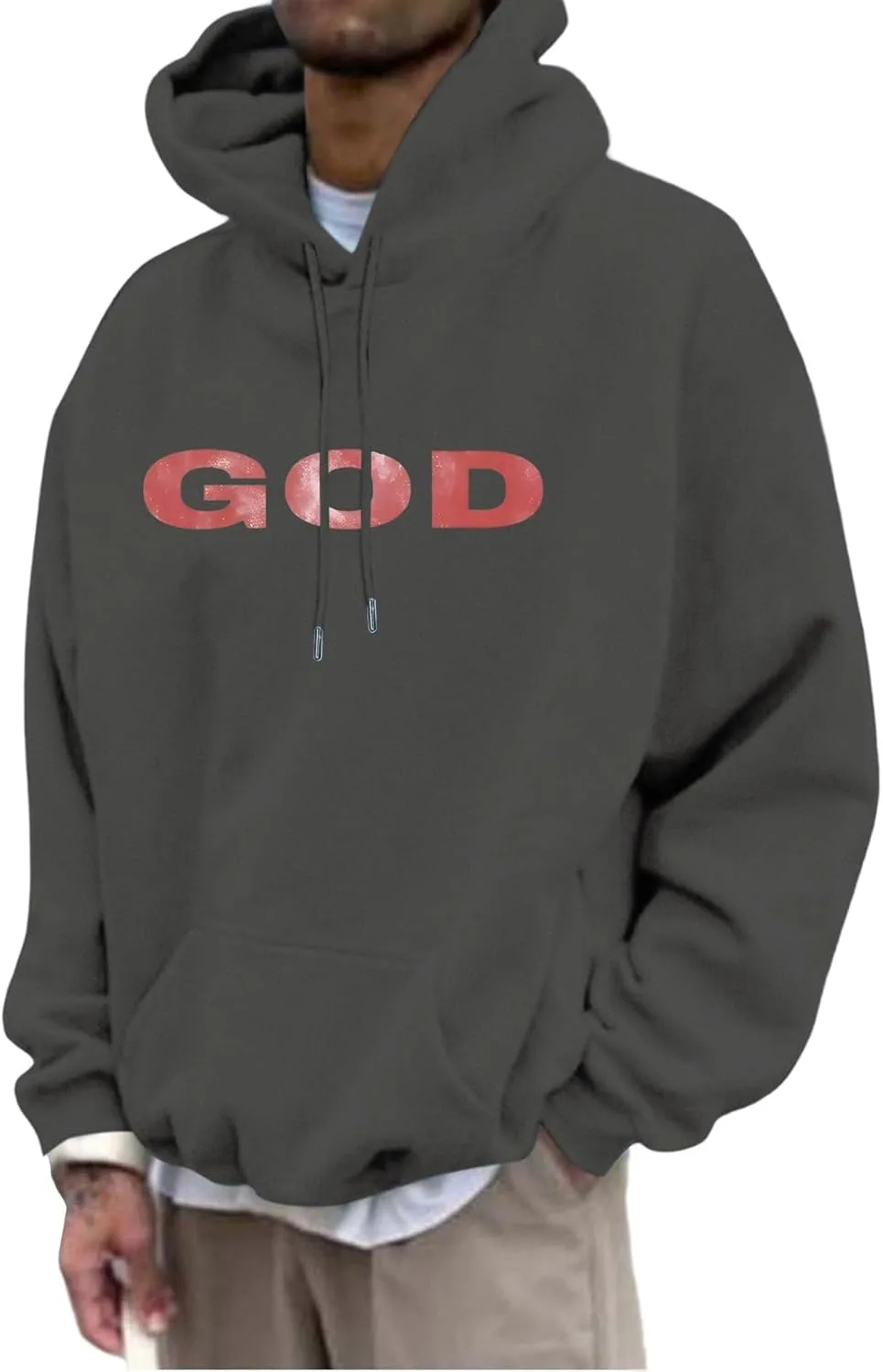 

Оверсайз худи для мужчин с принтом Christian Letter