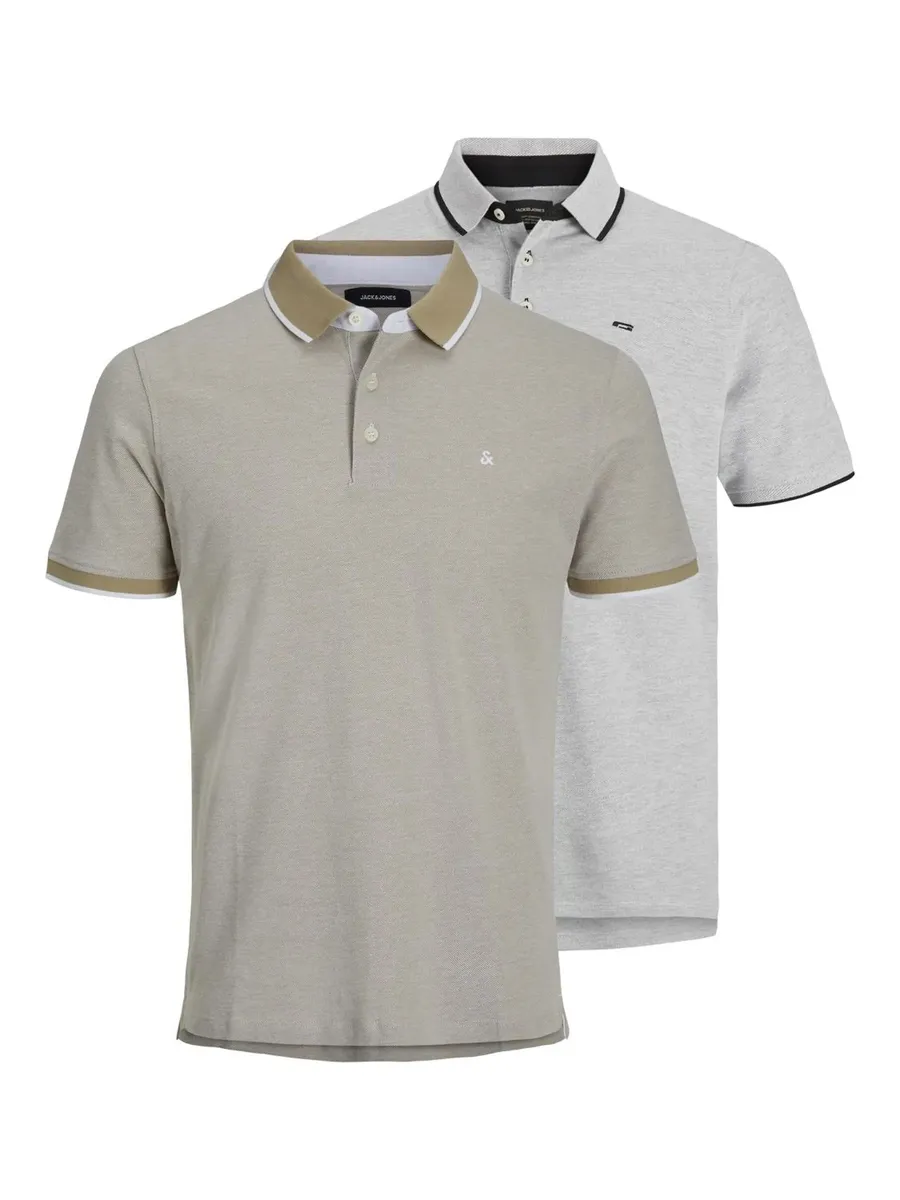 

Рубашка-поло Jack & Jones "JJEPAULOS POLO SS 2PK MP NOOS", цвет Crockery