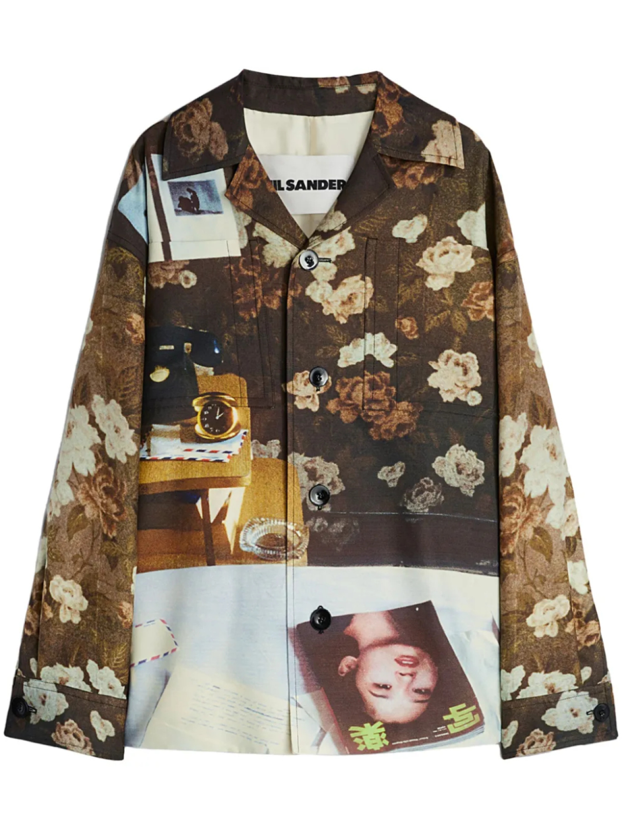 

Куртка с графичным принтом Jil Sander, желтый