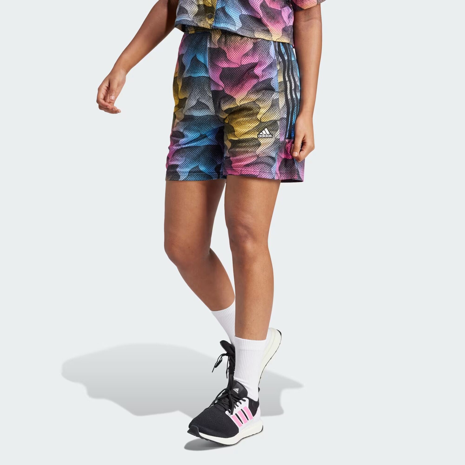 

Летние шорты из сетки с принтом Tiro Adidas, цвет Black/Multicolor