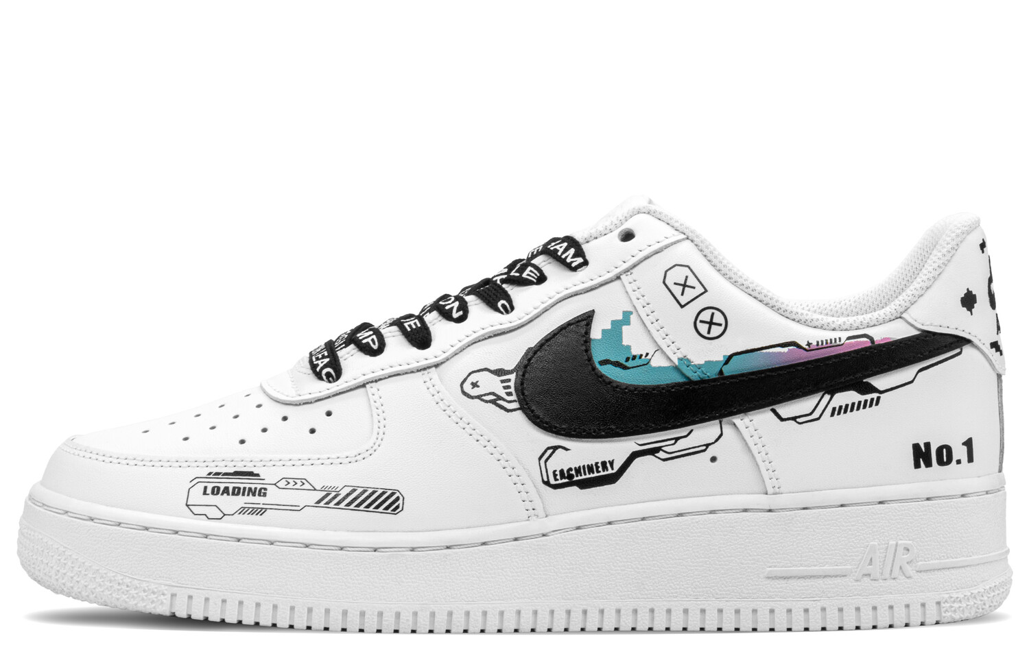 

Кроссовки Nike Air Force 1 Skateboard Shoes Men Low-Top Black White