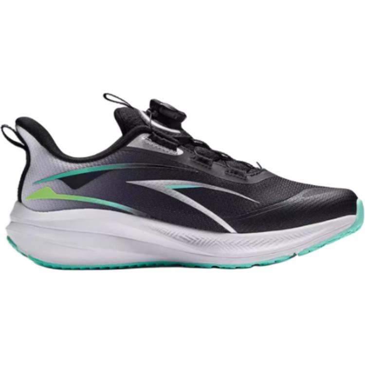 Antakids Детские кроссовки для бега низкие с технологией Anti Kick Cushioning черные зеленые — фото 3