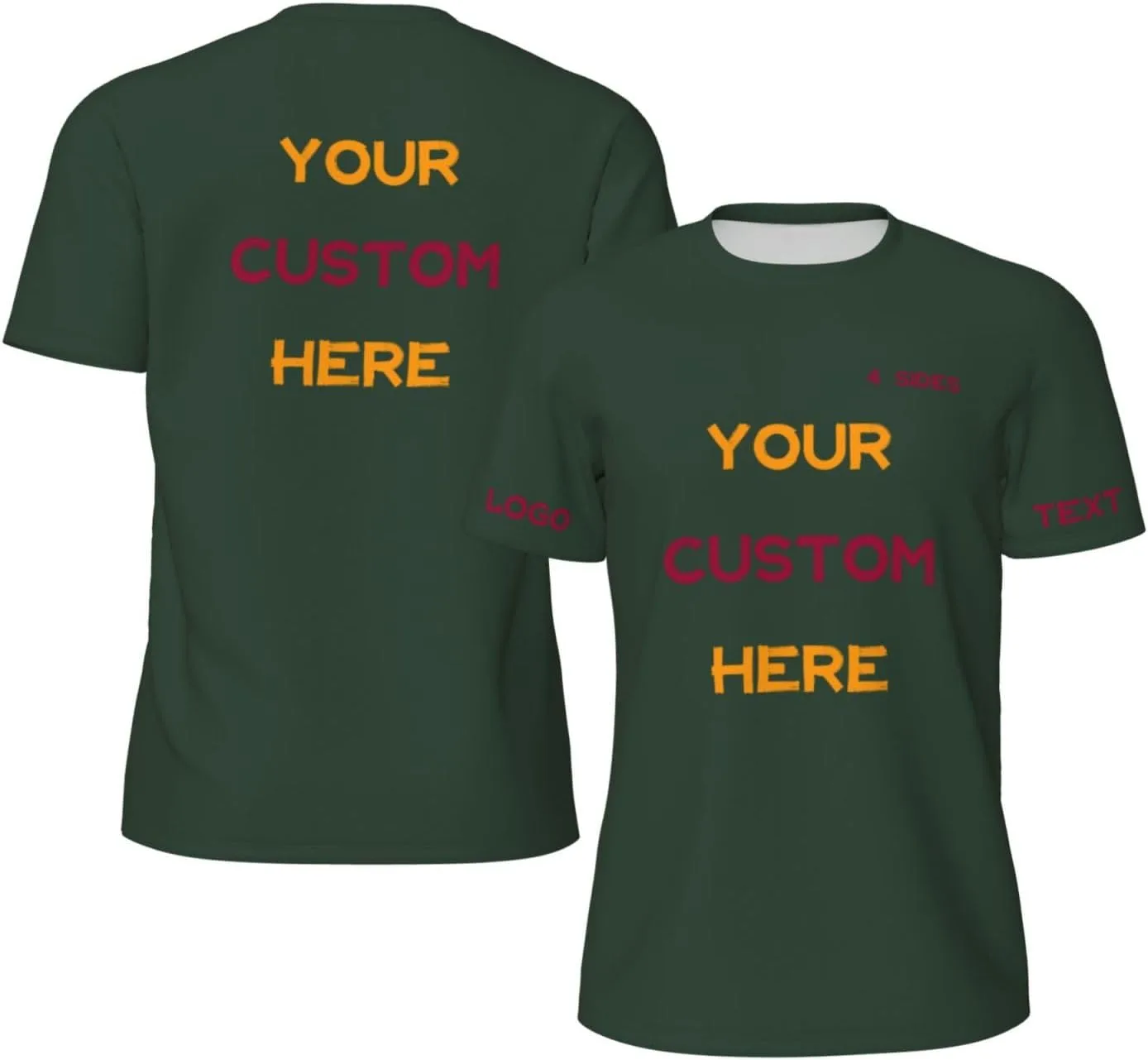 

Футболка Custom с принтом на 4 сторонах