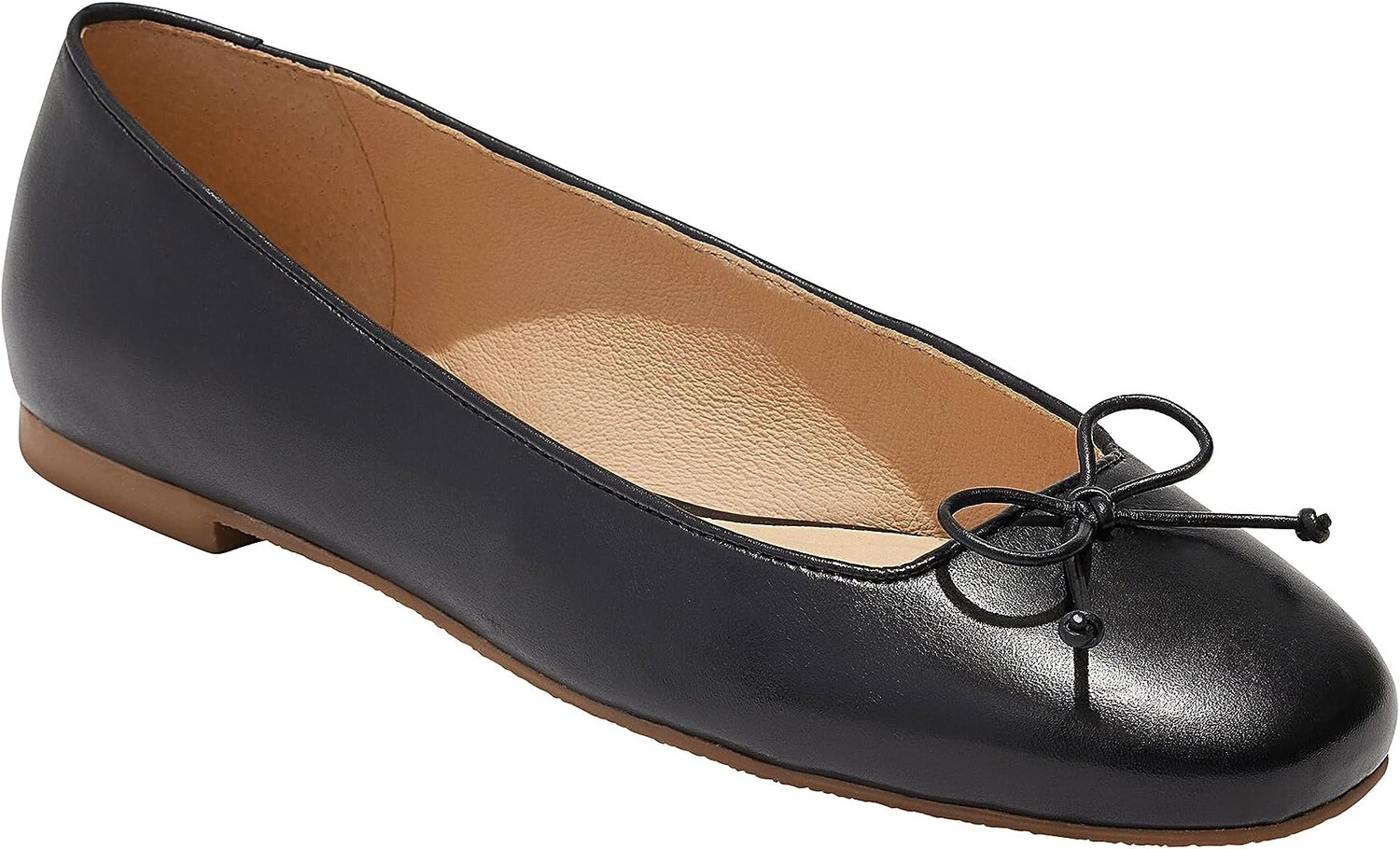 Туфли на плоской подошве Jack Rogers Kenlyn Ballet Leather, черный