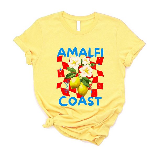 

Футболка с принтом Amalfi coast red checkerboard Simply Sage Market, Yellow