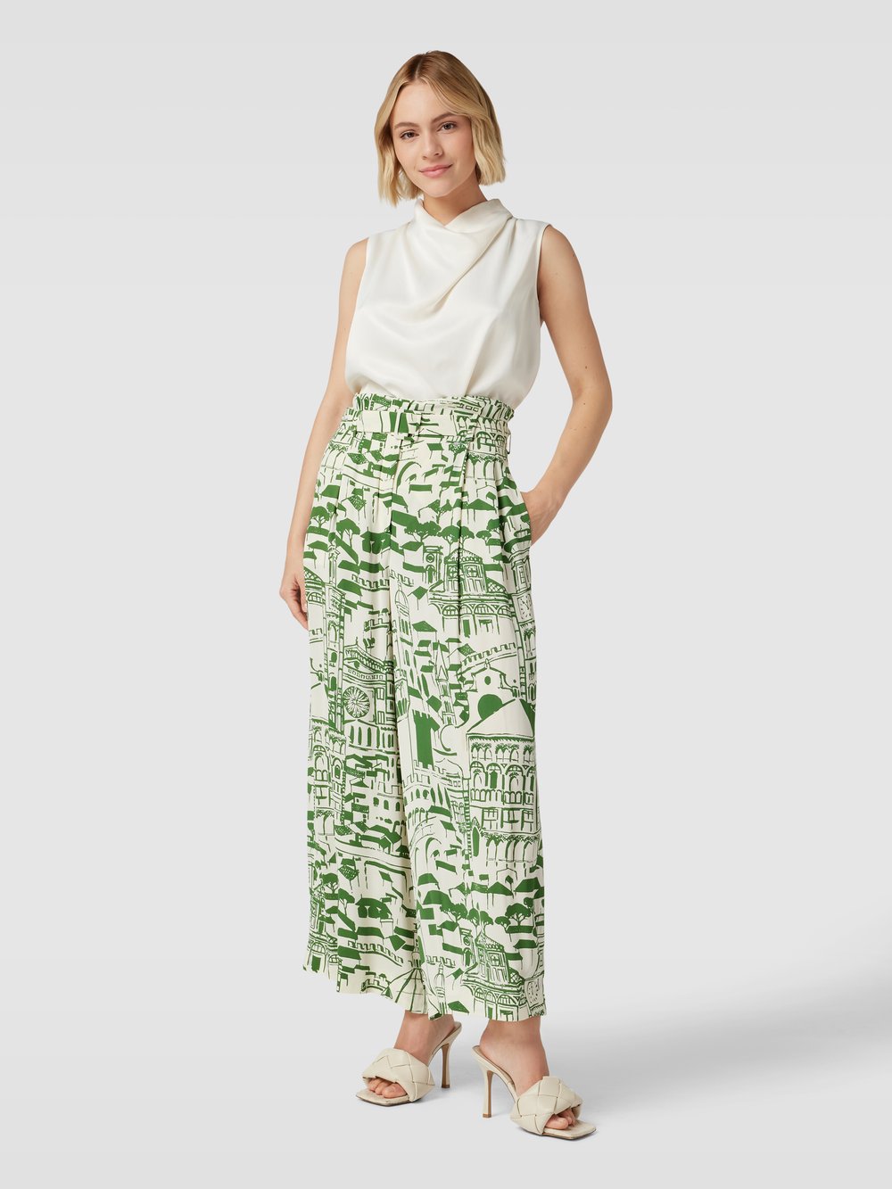 

Брюки из вискозы с тканевым поясом модель 'PHEBE' Weekend Max Mara
