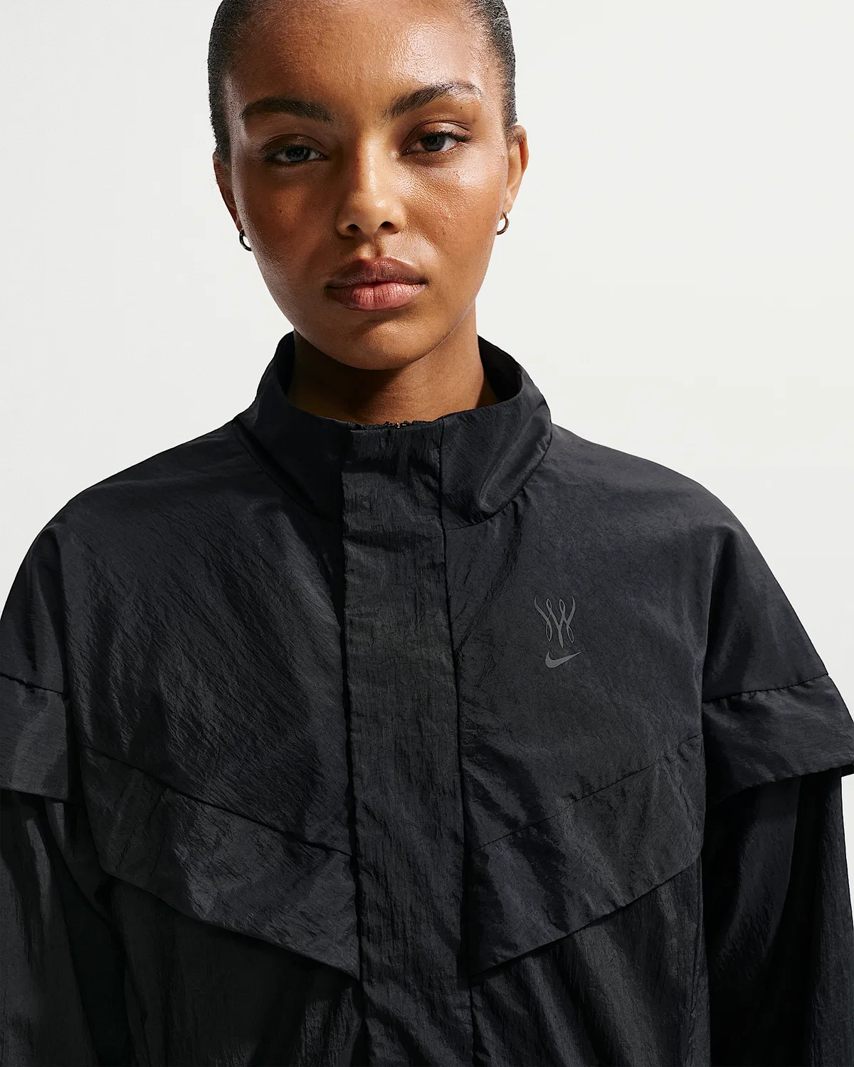 Женская свободная куртка Serena Williams Design Crew, Black/Black/Black — фото 3