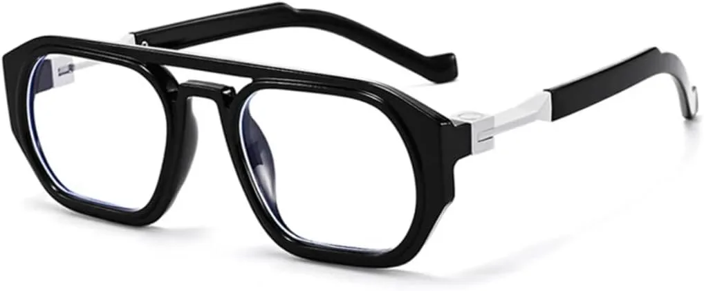 

Ретро-солнцезащитные очки Polygon для женщин с защитой от УФ-излучения UV400, модные линзы с градиентом, стильная оправа для мужчин HHZZYVY, Black White Clear