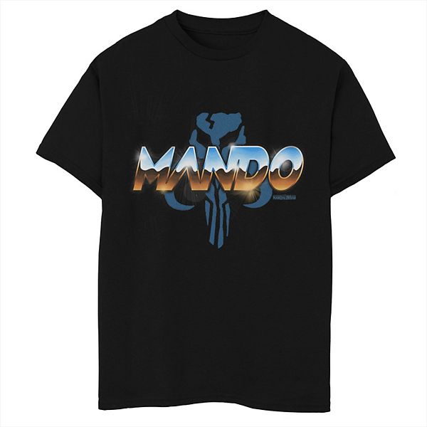 

Футболка с принтом Boys Husky Mando Chrome Logo Star Wars