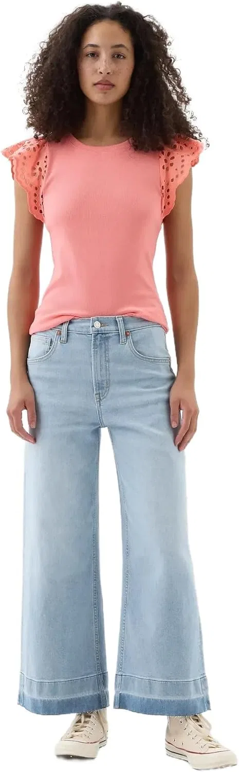 Джинсы Wide Leg High Rise GAP, Light Wash Maize