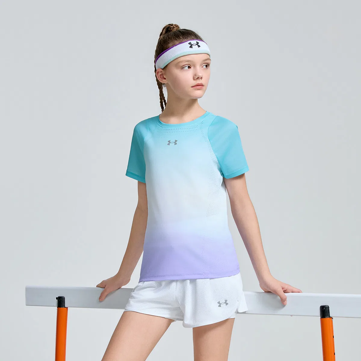 Футболка Quick Dry для подростков Under Armour, Norway Blue All over Print — фото 4