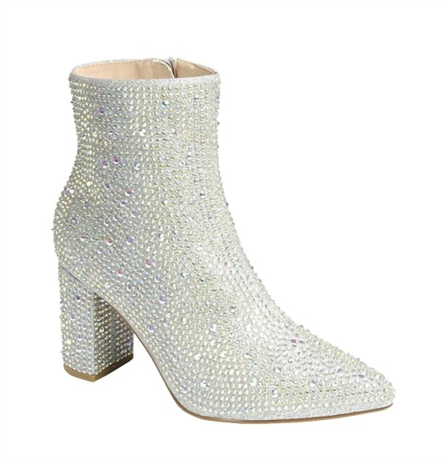 Женские ботильоны для вечеринок в серебристом цвете Forever Shoes, серебряный