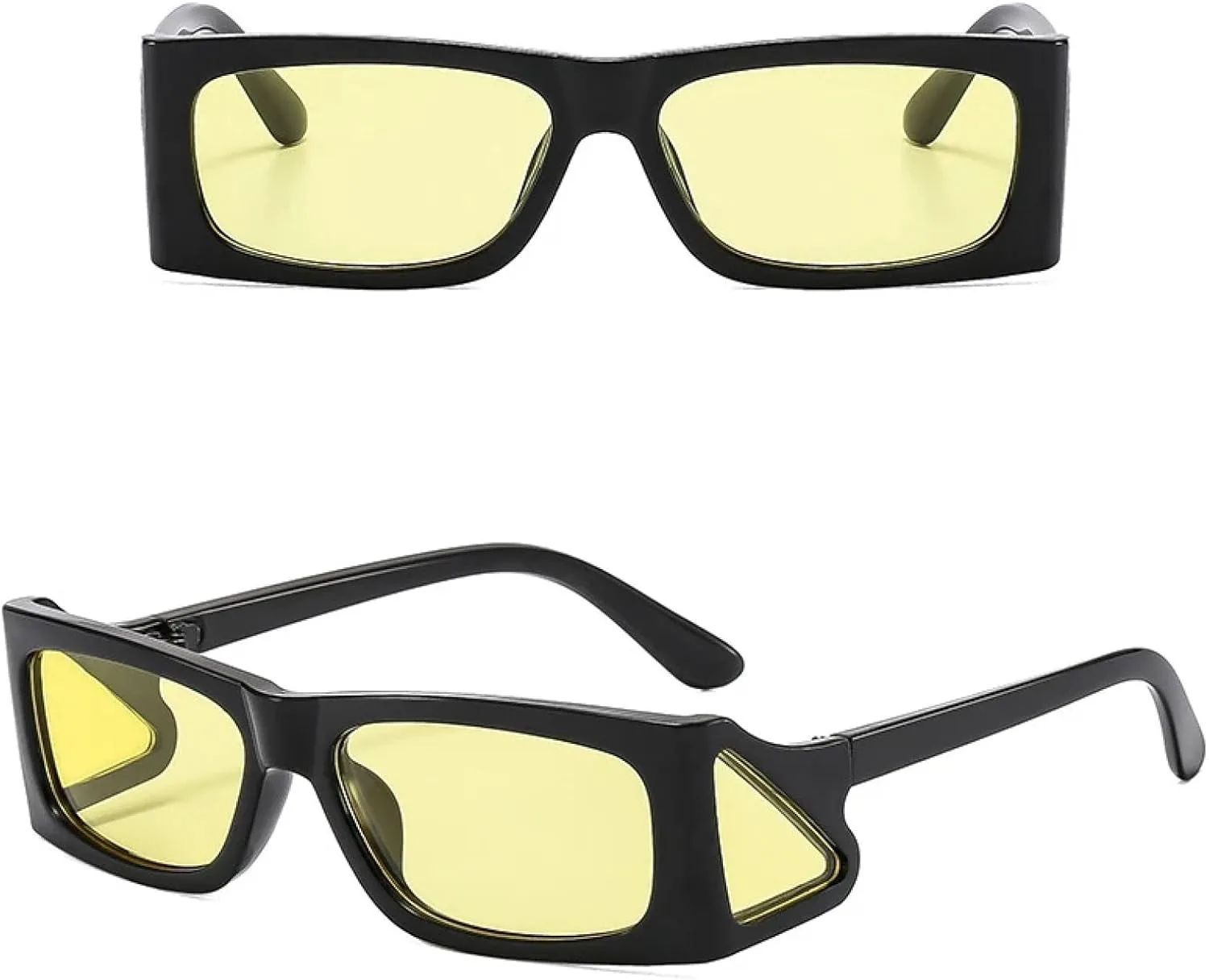 

Модные маленькие солнцезащитные очки для женщин, в стиле ретро, ​​для мужчин, панк, солнцезащитные очки с защитой от УФ-излучения UV400 TOIPASTN, Black Pink