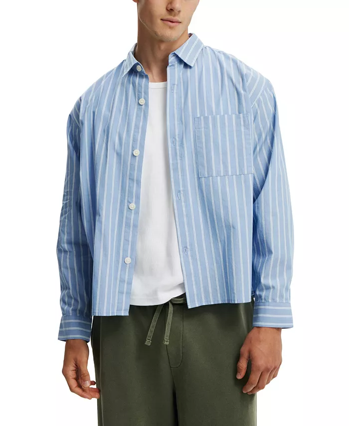 

Мужская рубашка Hampton с длинным рукавом COTTON ON, синий