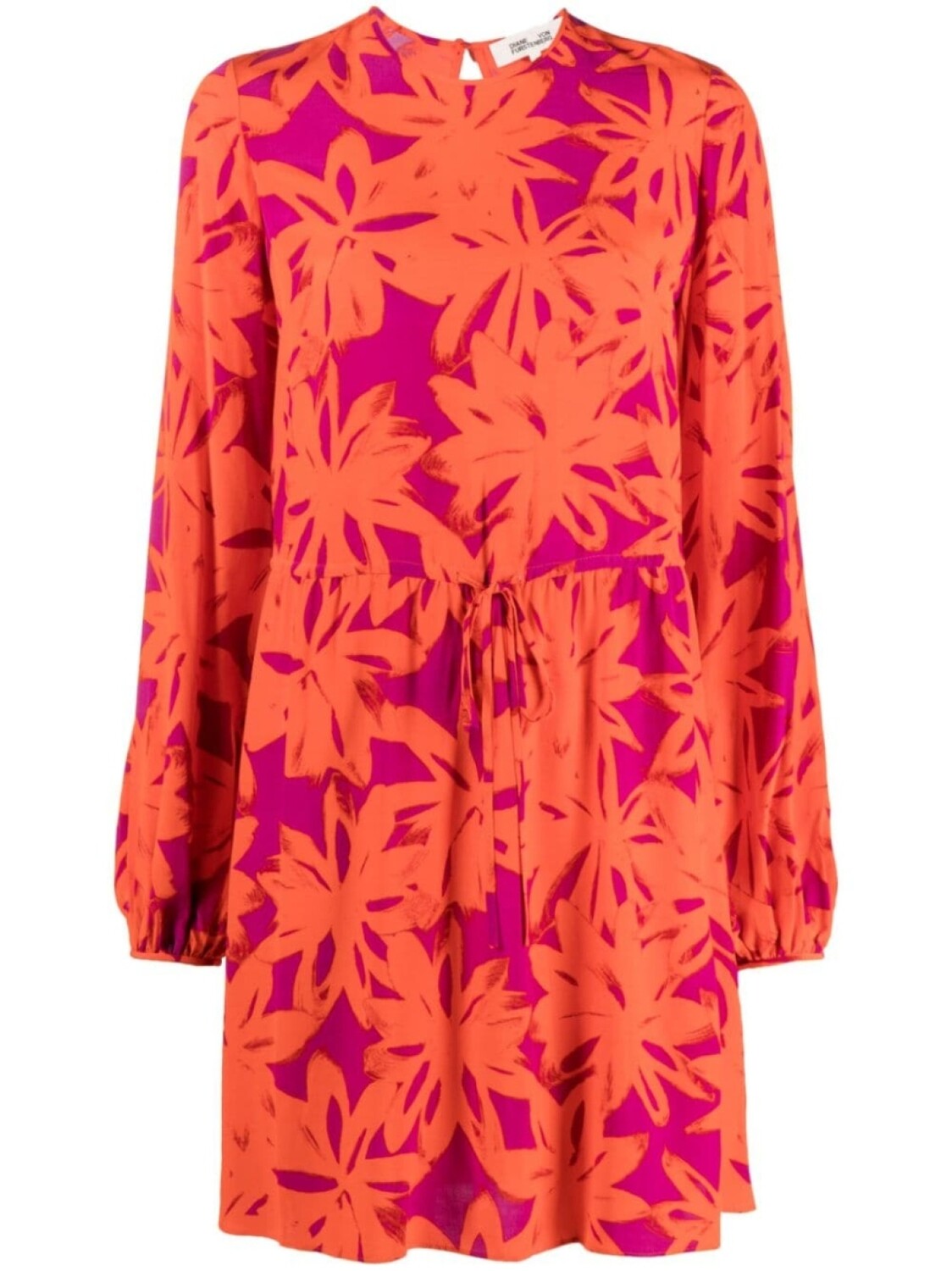 

Diane Von Furstenberg платье мини Sidney с цветочным принтом, оранжевый