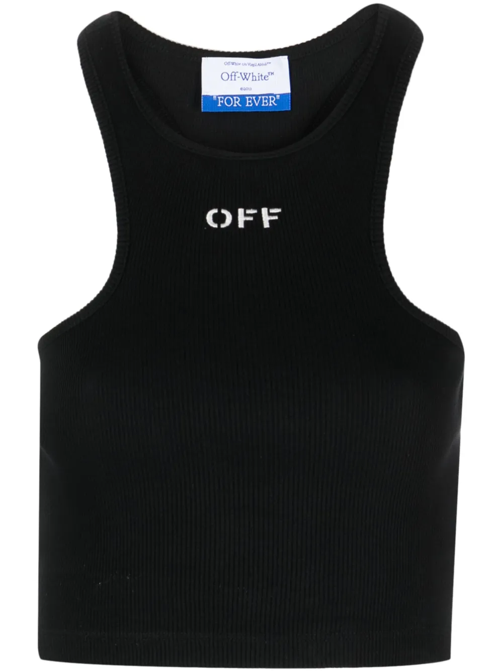

Укороченный топ Off-Stamp в рубчик OFF-WHITE, черный