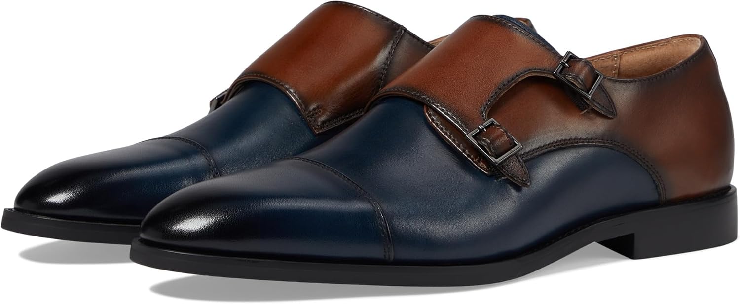 

Мужские туфли Stacy Adams Raythorne с двойным ремешком и носком с каплей, синий/коричневый/темно-синий