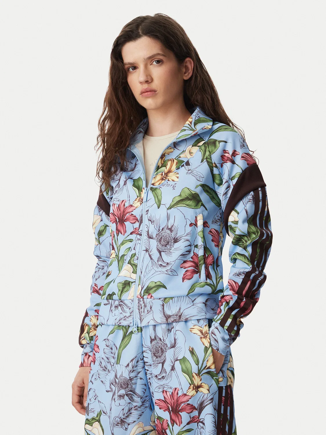 Женская толстовка стандартного кроя Frarm Rio House Of Trio Track Top Adidas, голубой
