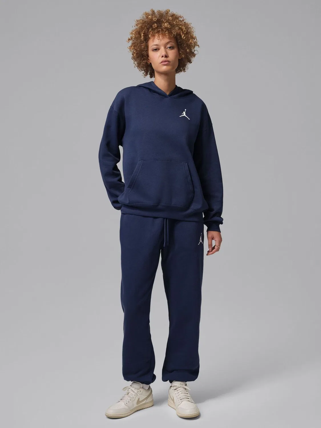 Джоггеры флисовые Jordan Midnight Navy, темно-синий — фото 3