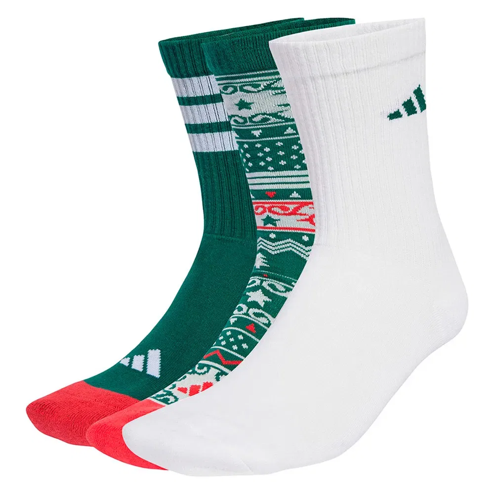 Носки Adidas GFX crew socks 3 шт, зеленый