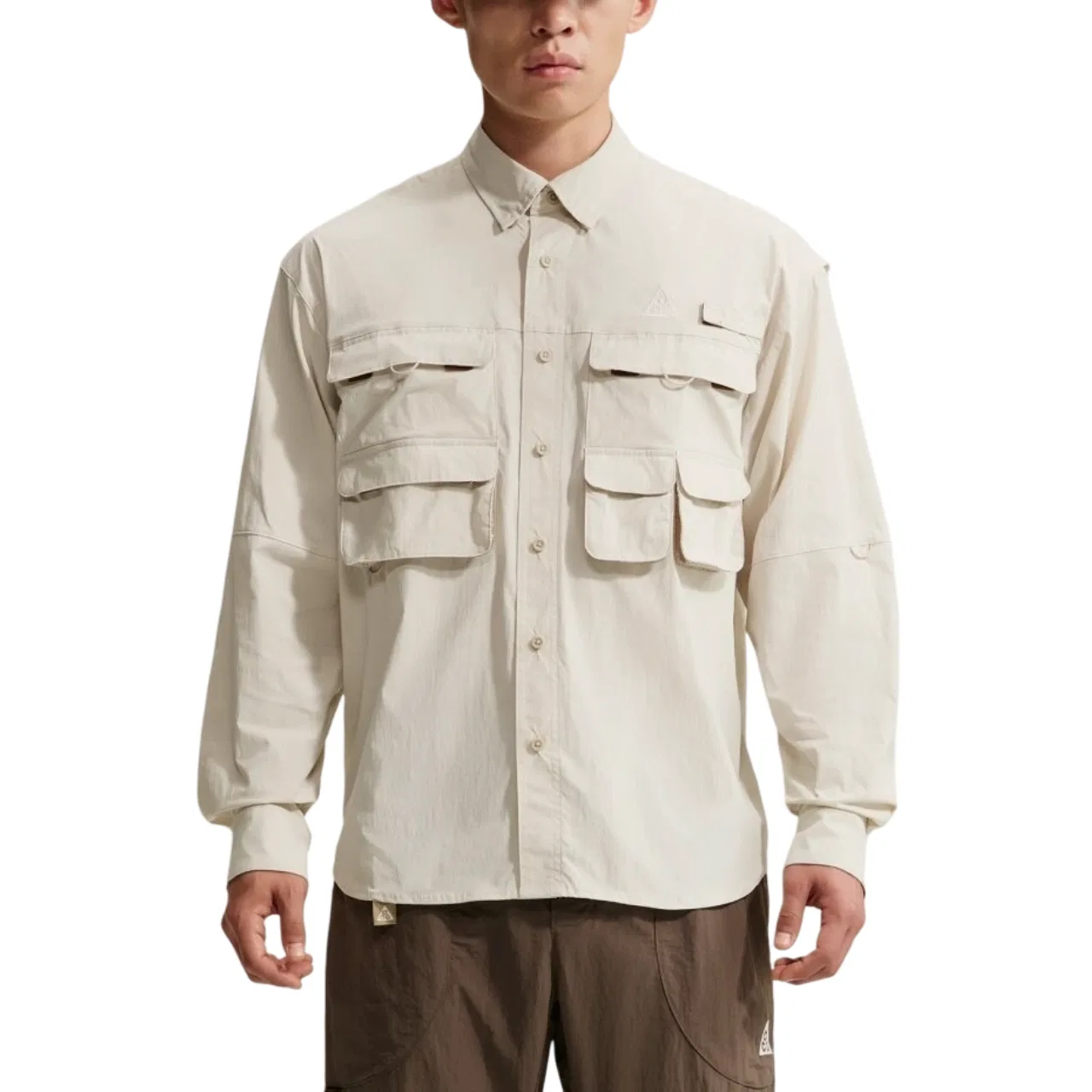 Женская рубашка с воротником Light Rosewood Umber/Butter II/Peak White Nike