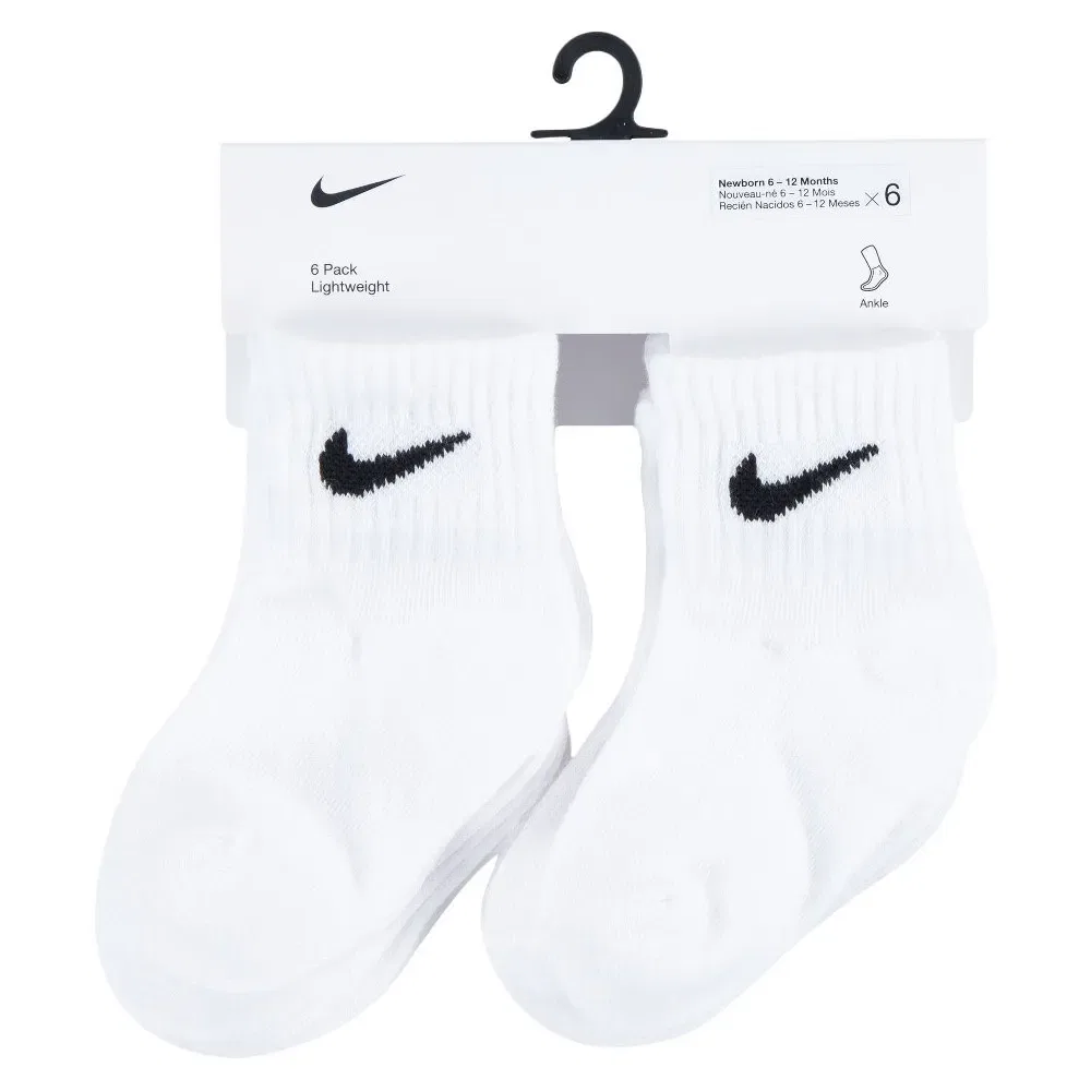Носки Nike Swoosh Ankle, 6 пар, белый — фото 3