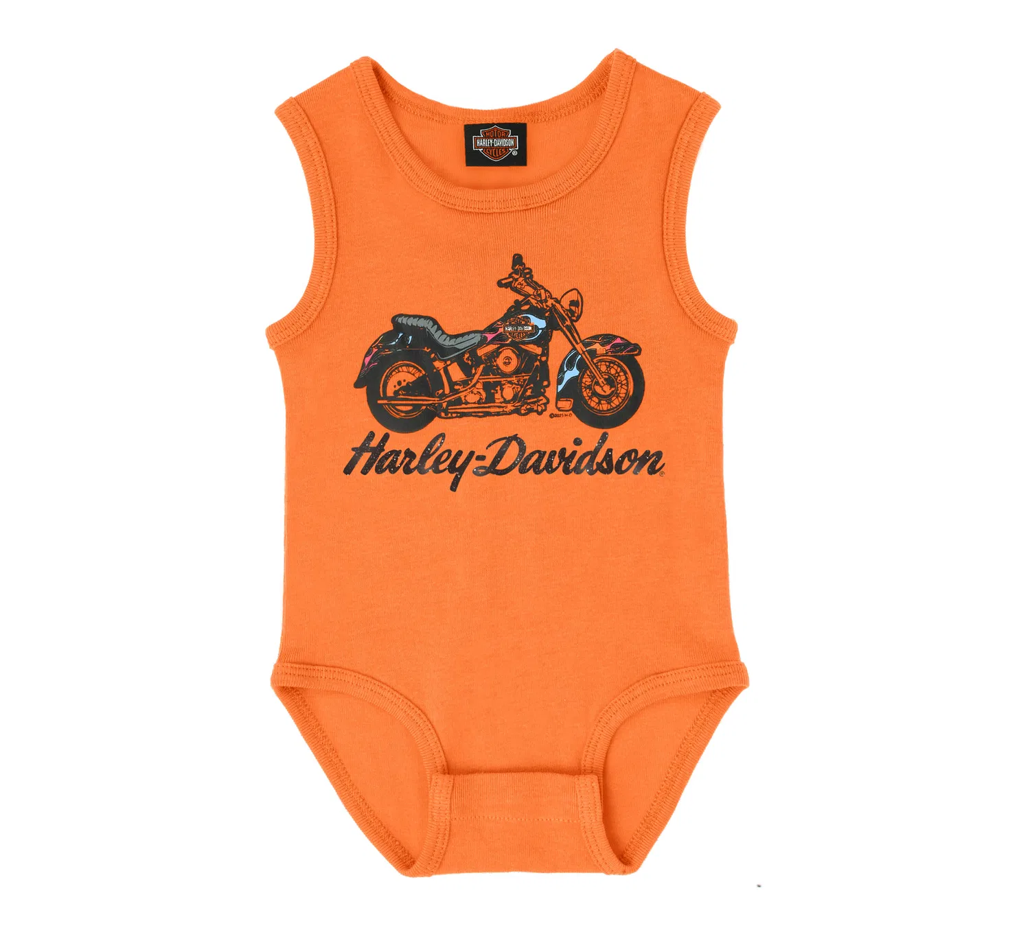 Детский комплект боди без рукавов 2 шт Rib Bodysuits Harley Davidson, White/Harley Orange — фото 2