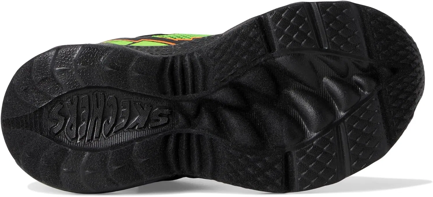 Детские кроссовки для мальчиков с принтом Creature-Crawlers Skechers, Black/Lime — фото 3
