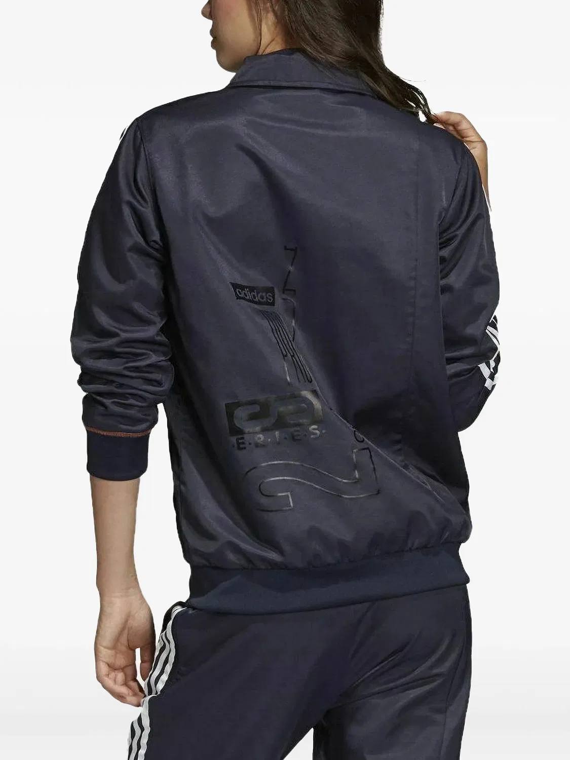 Спортивная куртка с полосками Adidas, синий — фото 2