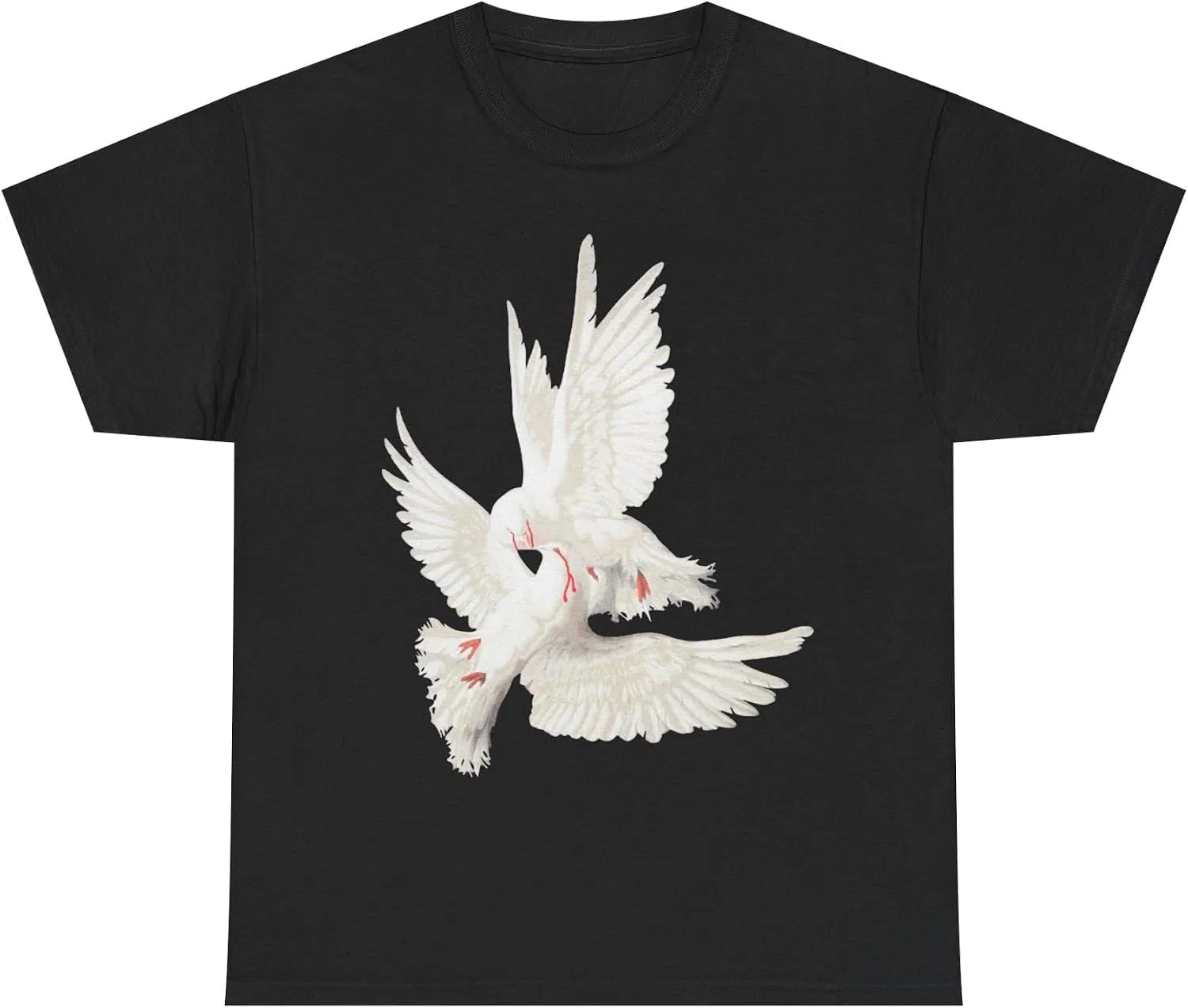 Мужская футболка с принтом Crying Doves Tee, чёрный