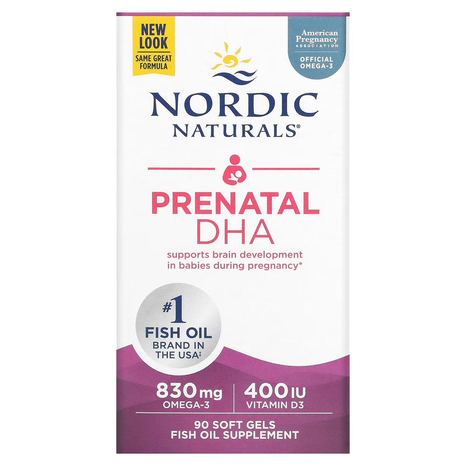 

Nordic Naturals, пренатальная ДГК, без добавок, 90 капсул