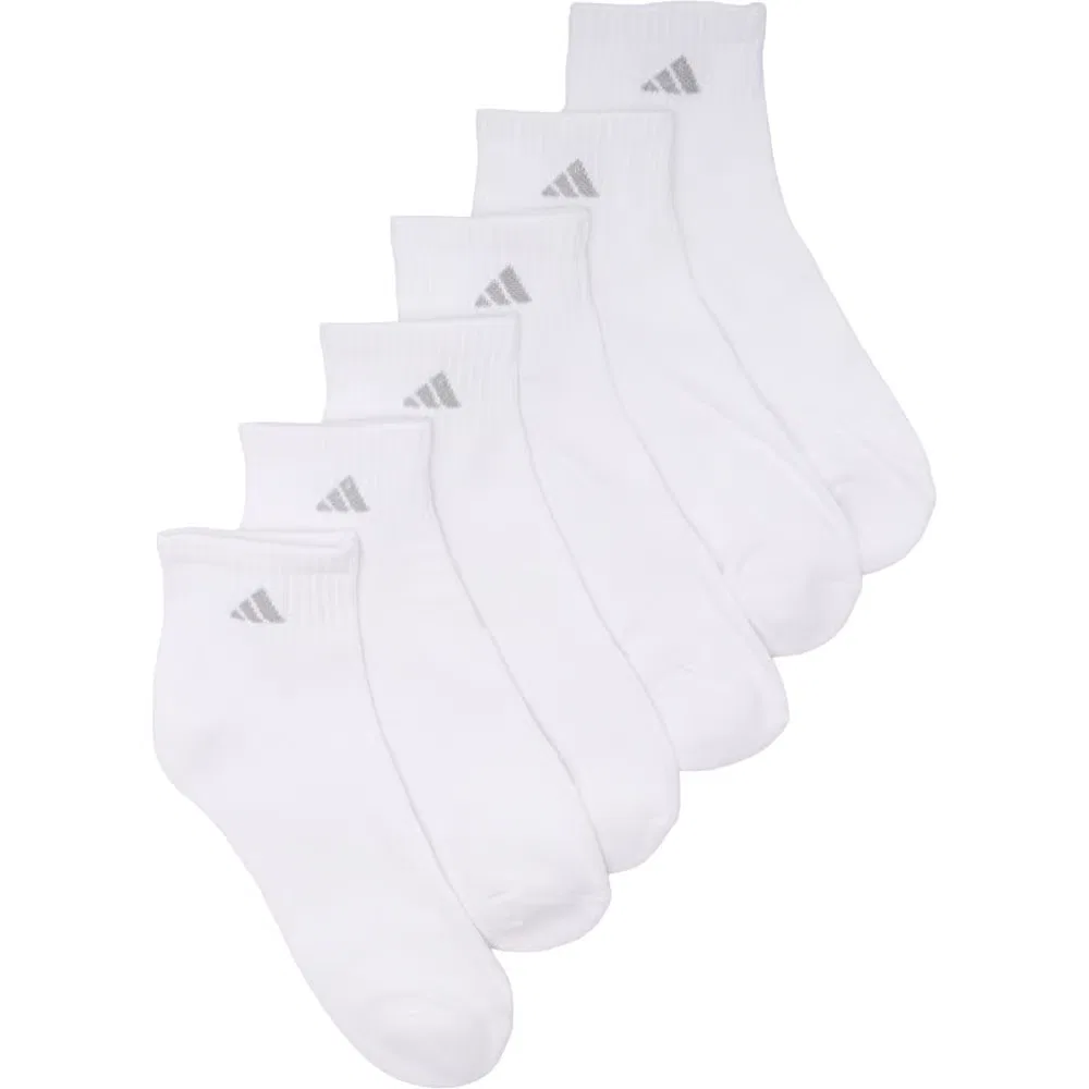 Женские классические амортизирующие носки до щиколотки комплект из 6 пар Adidas, White/Clear Onix Grey