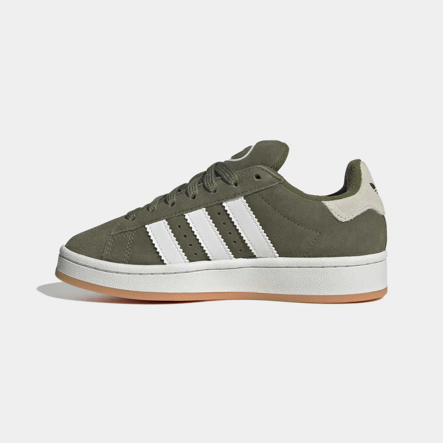 Детские кроссовки с ретро-стилем Campus 00S Adidas Originals, Olive Strata/Ftwr White/Gum 2 — фото 3