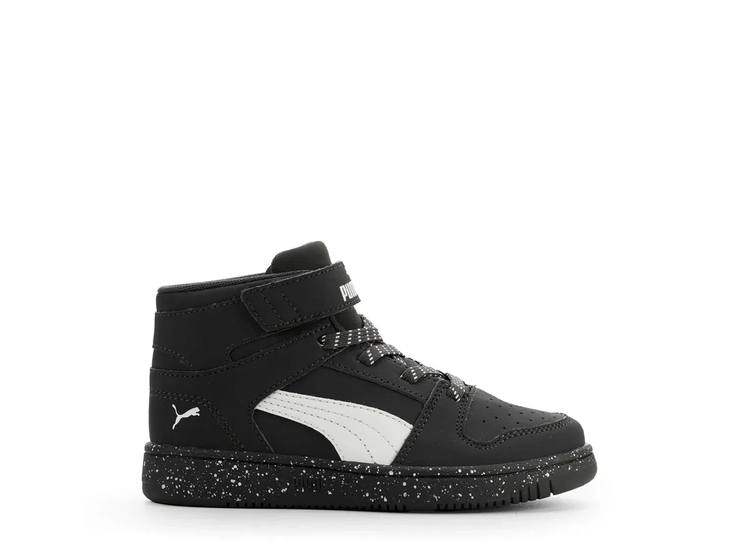 Кроссовки высокие Rebound Layup, PUMA, черно-белые