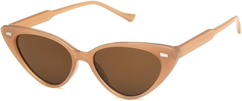 

Треугольные солнцезащитные очки для женщин в стиле ретро, ​​пластиковые солнцезащитные очки для женщин, маленькие очки с защитой от УФ-излучения UV400 generic, Tea Tea